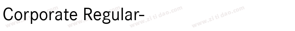 Corporate Regular字体转换